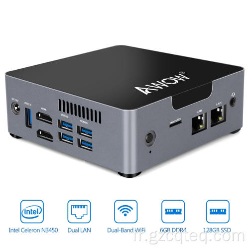 Mini PC BOX tout-en-un 2*RJ45 2*HDMI